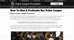 Desktop Screenshot of pokerleaguefranchise.com