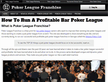 Tablet Screenshot of pokerleaguefranchise.com